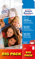Avery Zweckform Fotopapier Inkjet Classic 10 x 15 cm 180 g/m²  100 Stück - Drucker Kompatibilität: Inkjet - Detailfarbe: Weiss - Medienformat: 10 x 15 cm - Mediengewicht: 180 g/m² - Eigenschaften: Keine Eigenschaft - Zertifikate: FSC