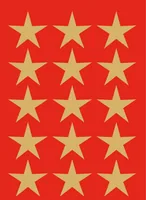 HERMA Stickers stars 5-pointed, gold, Ø 22 mm