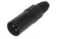 Bemero Stecker BC1001BK-M 3-Pol XLRm male Stecker Schwarz - Audio Steckertyp: XLR 3 Pole - male - Anwendungsbereich: Live/Bühne - Installation - Studio