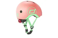 Scoot and Ride Kinderhelm Peach Orange/Grün, XXS-S - Einsatzbereich: Kinder- & Jugendhelme - Scooter- & Skatehelme - Skateboard - Altersgruppe: Kinder - Verschluss: Magnetraster - Helmtyp: Halbschale - Nachhaltigkeit: Nicht angegeben - Kopfumfang von: 45 