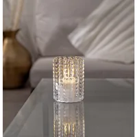 Star Trading LED-Kerze Flamme Dotty, Transparent, 13 cm - Betriebsart: Batteriebetrieb - Fernbedienung: Nein - Aussenanwendung: Nein - Höhe: 13 cm - Timerfunktion: Ja - Set: Nein