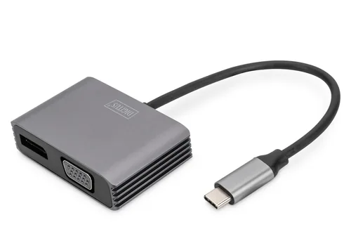 Digitus USB Type-C™ 4K 2-in-1 DisplayPort + VGA Graphics Adapter