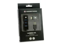 Conceptronic HUBBIES 4-Port USB 3.0 Hub with USB-C OTG Adapter