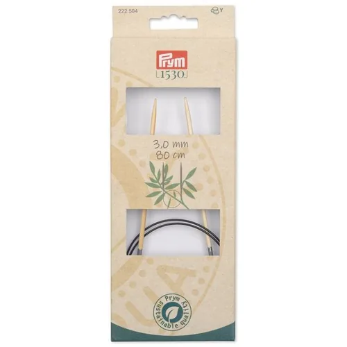 Prym 1530 Rundstricknadel BAMBUS 3.00 mm, 80 cm - Material: Bambus - Produkttyp: Rundsticknadel