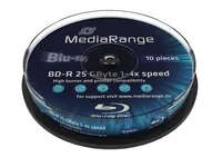 MediaRange Bluray 25GB 10pcs BD-R Spindel 6x