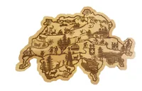 Trendform Servierplatte Swiss Map Braun - Material: Holz - Zertifikate: Keine Zertifizierung - Detailfarbe: Braun