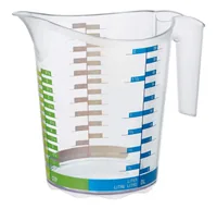 Rotho Messbecher Domino Dekor 20 dl, Transparent - Produkttyp: Messbecher - Materialtyp: Kunststoff - Material: Styrol-Acrylnitril-Copolymer (SAN) - Detailfarbe: Transparent - Set: Nein - Verpackungseinheit: 1 Stück