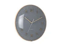 KARLSSON Wanduhr Esencia Dome 30 cm, Dunkelgrau - Uhrtyp: Analog - Betriebsart: Akkubetrieb - Batteriebetrieb - Funksignal: Nein - Funktionen: Zeit - Form: Rund - Detailfarbe: Grau