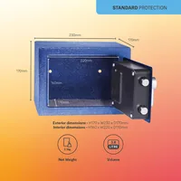 Yale YSV/170/DB2/B safe Freestanding safe 3.8 L Steel Blue