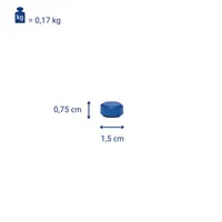 Maul Haftmagnet MAULpro Pro 20 x Ø 15 mm Blau, 20 Stück - Detailfarbe: Blau - Verpackungseinheit: 20 Stück - Haftkraft: Leicht haftend