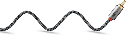 Goobay 65295 audio cable 5 m 2 x RCA Schwarz, Silber