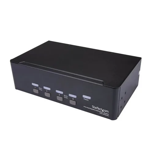 STARTECH.COM 4 Port Dual DisplayPort KVM Switch - DisplayPort 1.2 KVM - 4K 60Hz - DisplayPort Switch - USB KVM Switch