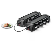 OHMEX Raclette-Grill OHM-RCL-4002 8 Personen - Anzahl Personen: 8 - Funktionen: Antihaftbeschichtung - Grill - Raclette - Connect-System: Ja - Grillplatte: Metall - Pfännchenablage: Ja