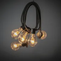 Konstsmide Lichterkette Solar 2332, 10 LEDs, Transparent - Produkttyp: Lichterkette - Betriebsart: Solarbetrieb - Set-Typ: Starterset - Fernbedienung: Nein - Smart Home: Nicht kompatibel - Lichtfarbe: Bernstein