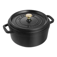 Staub La Cocotte 26cm rund, schwarz, Gusseisen