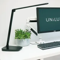 UNiLUX Schreibtischleuchte Twistled 1558 lm, Schwarz - Betriebsart: Kabel - Lampensockel: LED - Farbtemperatur Kelvin: 2700 bis 5600 K - Gesamtleistung: 14 W - Dimmbar: dimmbar - Zusätzliche Ausstattung: Tragbar