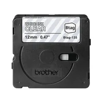 PTOUCH Band weiss/transp. n.laminiert BTAG-135 PT-N10/N20/N25BT 12 mm
