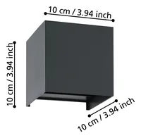 EGLO Leuchten Wand-/Deckenleuchte VALMONTONE Schwarz LED 2 x 1.5W 3000K - Leuchten Kategorie: Wandleuchte - Betriebsart: Netzbetrieb - Lampensockel: LED fest verbaut - Farbtemperatur Kelvin: 3000 K - Dimmbar: nicht dimmbar - Farbwiedergabeindex CRI: 0