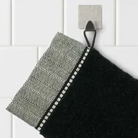 Möve Waschhandschuh Brooklyn 15 x 20 cm, Schwarz - Eigenschaften: Keine Eigenschaft - Zertifikate: Keine Zertifizierung - Breite: 15 cm - Länge: 20 cm - Material: Baumwolle - Leinen - Viskose - Detailfarbe: Schwarz