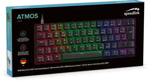 Speedlink ATMOS RGB Mechanical 60 Gaming Keyboard brown sw