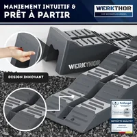 Werkthor Flache Auffahrkeile 2er Set, Grau - Nachhaltigkeit: Nicht angegeben - Zubehörtyp: Rampe/Keil
