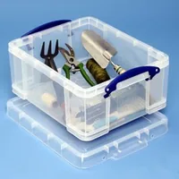 Really Useful Box Aufbewahrungsbox 21 Liter, Transparent - Breite: 45.6 cm - Höhe: 20 cm - Tiefe: 35.6 cm - Volumen: 21 l - Produkttyp: Aufbewahrungsbox - Verpackungseinheit: 1 Stück