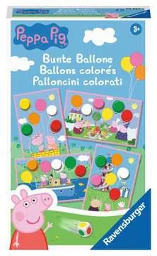 Ravensburger Kinderspiel Peppa Pig: Bunte Ballone - Sprache: Multilingual - Italienisch - Französisch - Deutsch - Kategorie: Lernspiel - Altersempfehlung ab: 3 Jahren - Spieldauer: 10 min - Min. Anzahl Spieler: 2 - Max. Anzahl Spieler: 4
