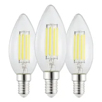 EGLO Leuchten Lampe 2.2W E14 Kerze 3er Pack Warmweiss (WW) - Energieeffizienzklasse: A - Lampensockel: E14 - Protokoll: Ohne - Smart Home: Nicht kompatibel - Farbtemperatur Kelvin: 2700 K - Gesamtleistung: 2.2 W