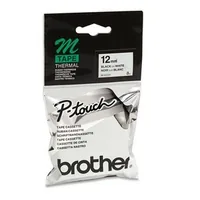 Brother Beschriftungsband M-K231 Schwarz auf Weiss - Breite: 12 mm - Länge: 8 m - Schriftfarbe: Schwarz - Bandfarbe: Weiss - Material: Vinyl - Materialeigenschaften: Nicht laminiert