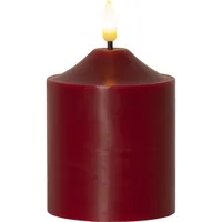 Star Trading LED-Kerze Pillar Flamme, 12 cm, Rot - Betriebsart: Batteriebetrieb - Fernbedienung: Nein - Aussenanwendung: Nein - Höhe: 12 cm - Timerfunktion: Ja - Set: Nein