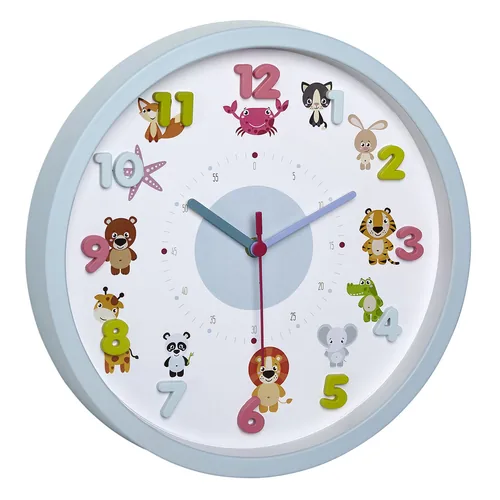 TFA Dostmann Wanduhr Little Animal Mehrfarbig - Uhrtyp: Analog - Betriebsart: Batteriebetrieb - Funksignal: Nein - Funktionen: Zeit - Form: Rund - Detailfarbe: Mehrfarbig