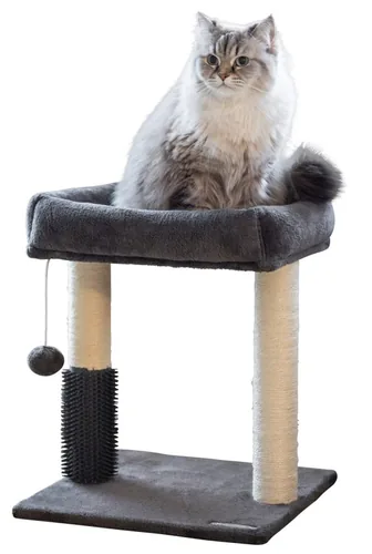 Kerbl Kratzbaum Rosi Anthrazit, 40 x 40 x 48 cm - Produkttyp: Kratzbaum - Tierart: Katze - Detailfarbe: Anthrazit - Höhe: 48 cm - Anzahl Liegeplätze: 2 ×