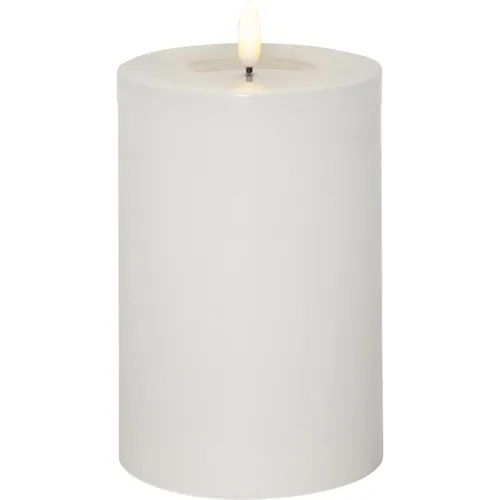 Star Trading LED-Kerze Pillar Flow Big, 17.5 cm, Weiss - Betriebsart: Batteriebetrieb - Fernbedienung: Nein - Aussenanwendung: Nein - Höhe: 17.5 cm - Timerfunktion: Ja - Set: Nein