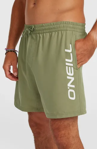 O'NEILL LOGO 16 SWIMSHORTS Gr. XS, Olivgrün - Grösse: XS - Grössensystem: EU - Detailfarbe: Olivgrün - Material: Polyester - Zielgruppe: Herren - Altersgruppe: Erwachsene