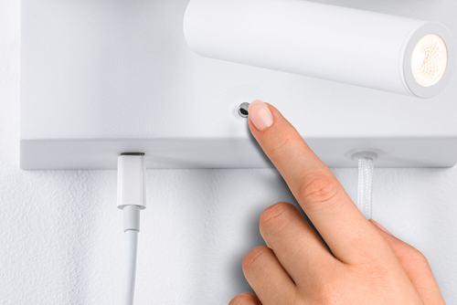 Paulmann Wandleuchte 3-Step-Dim Jerik USB C Weiss - Leuchten Kategorie: Wandleuchte - Betriebsart: Netzbetrieb - Lampensockel: LED fest verbaut - Farbtemperatur Kelvin: 3000 K - Dimmbar: dimmbar - Farbwiedergabeindex CRI: 80