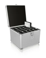 Schutzkoffer IcyBox 10x2,5 o. 3,5 HDDSSD Aluminium retail
