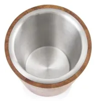 AdHoc Weinkühler Vine Ø 13,5 cm, Braun - Produkttyp: Weinkühler - Detailfarbe: Braun - Material: Holz - Edelstahl