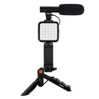 Dörr Videoleuchte Vlogging Kit mit Mikrofon VL-5 - Farbtemperatur Kelvin: 6500 K - Lichtfarbe: Kaltweiss/Tageslichtweiss (KW) - Leuchtenfarbe: Schwarz