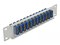 DELOCK 10"" LWL Patchpanel 12 Port SC Duplex blau 1 HE grau