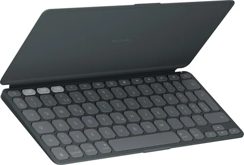 Logitech Tastatur Keys-To-Go 2 Apple Graphite - Tastatur Typ: Mobile - Tastaturlayout: QWERTZ (CH) - Tastatur Features: Hotkeys - Medientasten - Easy Switch - Keyboard Tasten: Chiclet (Notebook) - Detailfarbe: Graphit - Schwarz - Ziffernblock: Nein