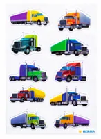 Herma Stickers Motivsticker Coole Trucks Transpuffy 1 Blatt / 10 Sticker - Motiv: Fahrzeug
