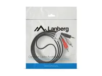 LANBERG Minijack 3.5mmM 3 PIN->2x RCACINCHM Kabel 1,5m