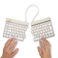 R-Go Tastatur Split Break DE-Layout kabellos weiß