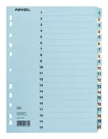 NOVOOO Kartonregister A4 40551 blau/beige 1-20
