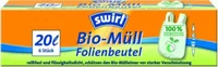 Swirl Grüngut-Müllbeutel 20 l, 6 Stück - Parfümiert: Nein - Eigenschaften: Biologisch abbaubar - Verpackungseinheit: 6 Stück - Volumen: 20 l - Trageriemen: Ja - Material: Kunststoff