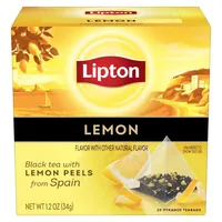 Lipton Teebeutel Schwarztee Lemon 20 Stück - Teesorte/Infusion: Schwarztee - Zitrone - Nachhaltigkeit: Nicht angegeben - Packungsgrösse: 20 Stück - Teeform: Teebeutel - Fairtrade: Ja