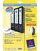 Avery Zweckform Ordneretiketten L4760 192 x 38 mm - Klebehaftung: Permanent - Drucker Kompatibilität: Inkjet - Laser - Anzahl Blatt: 30 × - Papierformat: A4 - Anzahl Etiketten: 210 - Etikettengrösse: 38 x 192 mm