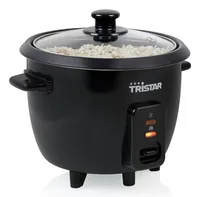Tristar Reiskocher RK-6141 0.6 l - Funktionen: Kochen - Reis - Warmhalten - Detailfarbe: Schwarz - Leistung: 300 W - Warmhaltefunktion: Ja - Timerfunktion: Keine Angaben - Volumen: 0.6 l