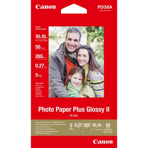 CANON PP-201 plus Photo Paper inkjet 260g/m2 10x15cm 50 sheet