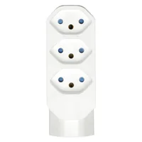 STEFFEN Manta Mehrfachadapter 4xT13 (1x unten) drehbar 4 - Detailfarbe: Weiss - Schalter: Nein - Steckdosenanzahl: 4 - Ausstattung: drehbar 320° - Kinderschutz: Ja
